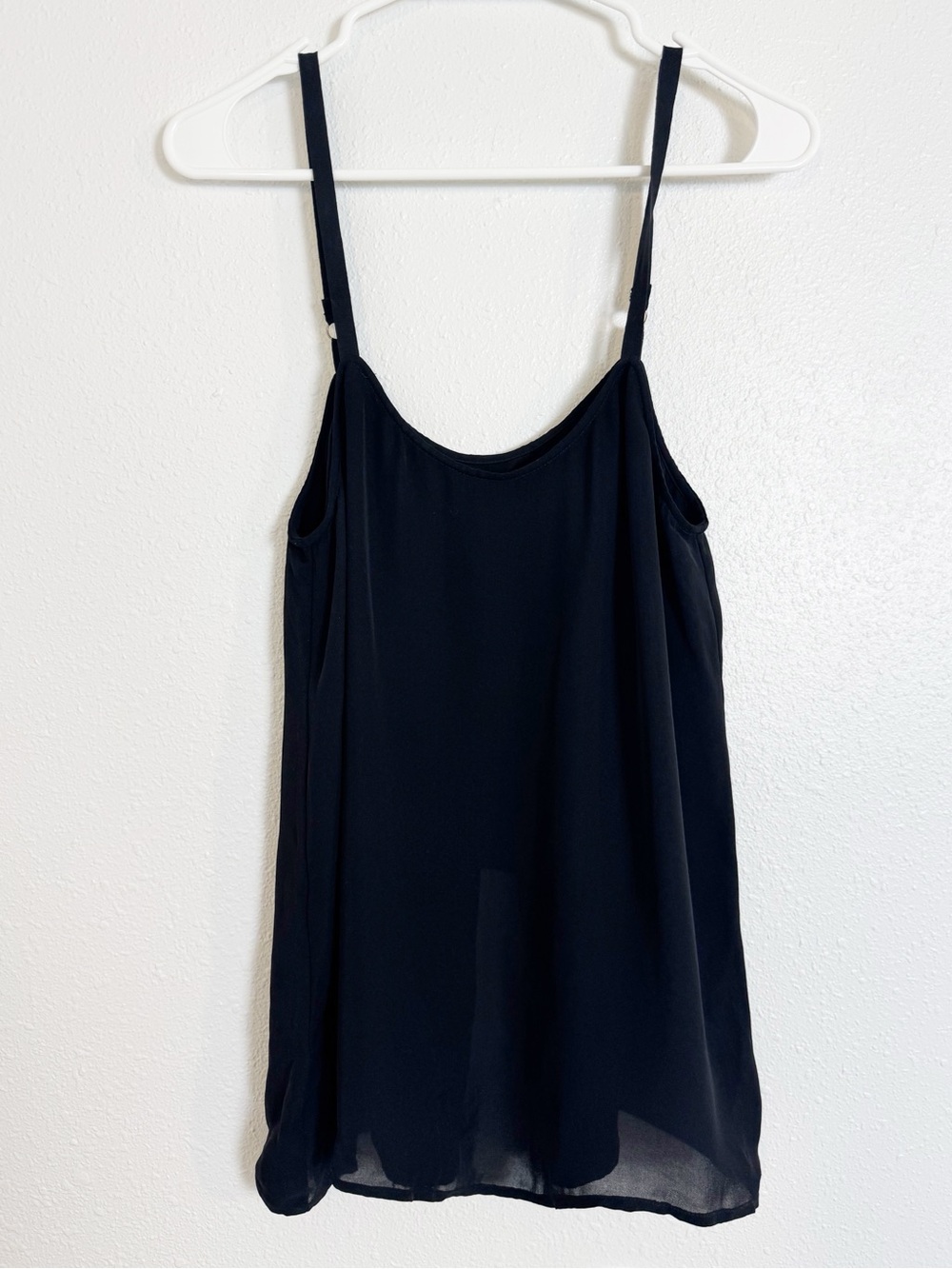 Brochu walker silk black slip tank top